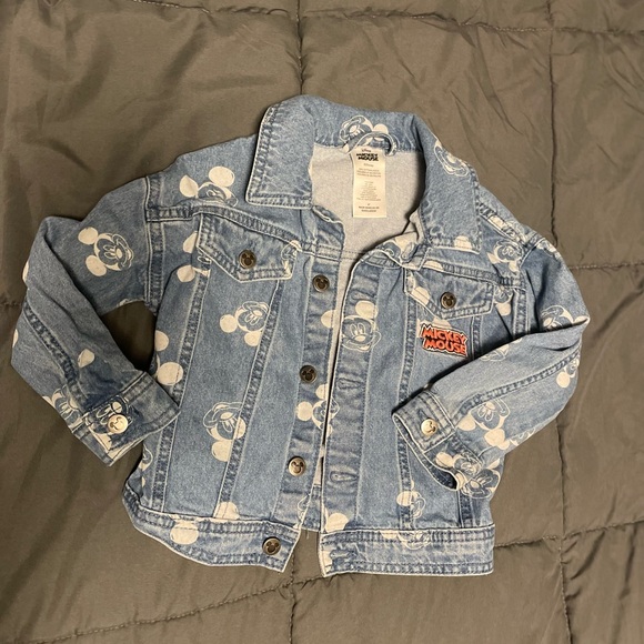 Disney Other - Disney Mickey Mouse Kids Jean Jacket - Blue and White